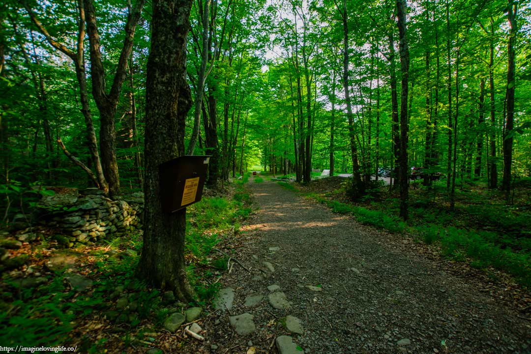 blue trail to parking lot 4